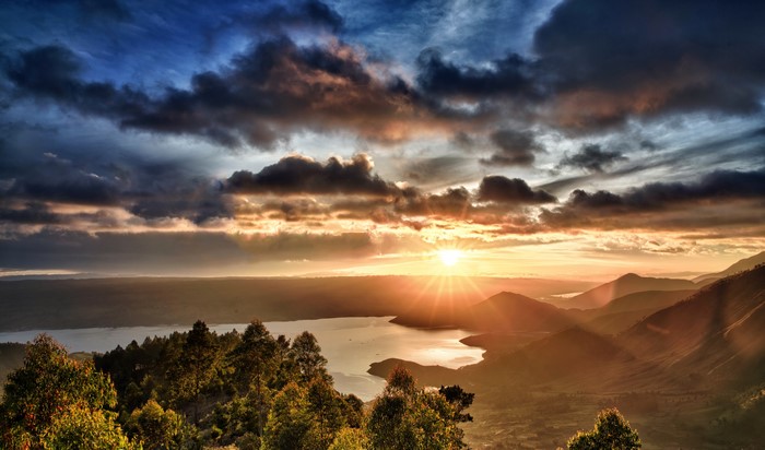 Sunrise over Lake Toba, Sumatra, Indonesia