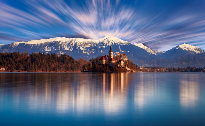 Church on Island in Lake Bled, Slovenia