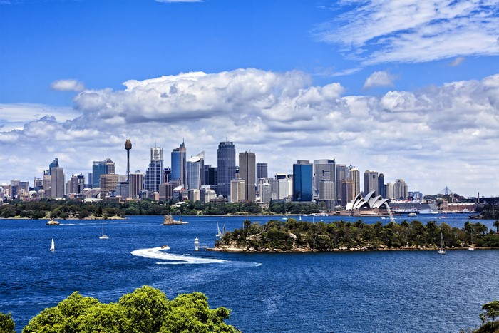 Sydney Skyline and Harbor with Opera House