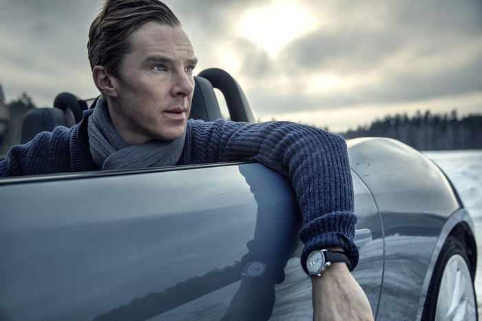 Benedict Cumberbatch in a car