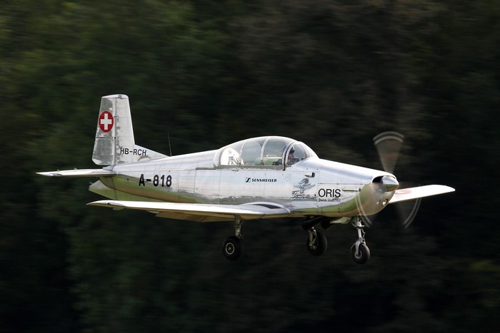 Pilatus P-3 Airplane HB-RCH A-818 in flight