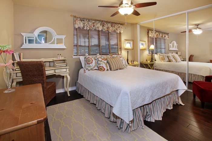 Bedroom Interior Design with Bed and Desk