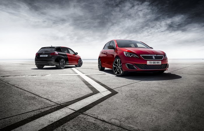 Two Peugeot 308 GTi cars