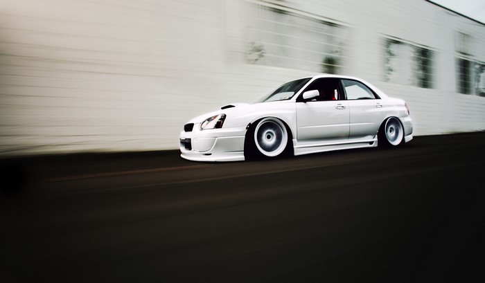 White Subaru Impreza WRX STI