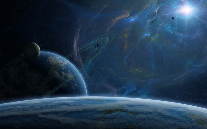 Planets and nebulae in deep space