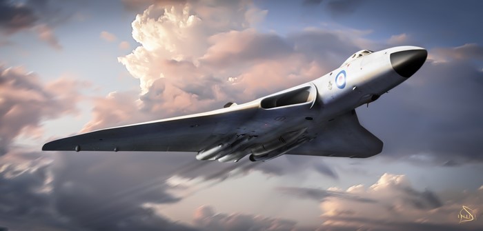 4K Painting of an Avro Vulcan Bomber