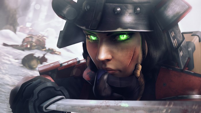 Elizabeth from BioShock Infinite in Samurai armor