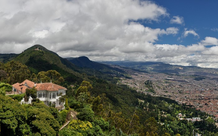 Bogota, Colombia: Cityscape from Monserrate Hill