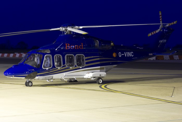 Agusta Westland AW139 helicopter with Bond livery