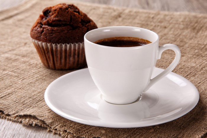 Chocolate Muffin and Coffee Cup