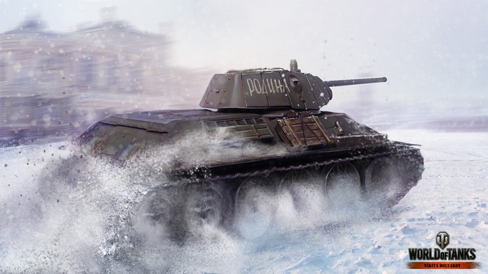 T-34 Tank in Snow from World of Tanks by Nikita Bolyakov