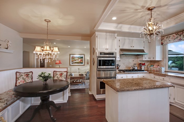 Kitchen with Chandelier and Dining Nook