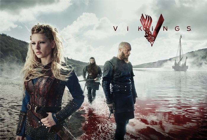 Vikings (TV series) with Ragnar Lodbrok and Katheryn Winnick