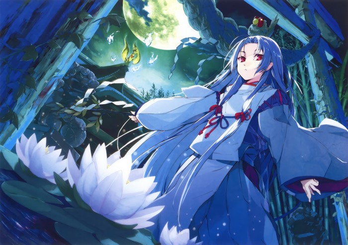 4K Anime Girl in Kimono with Water Lilies