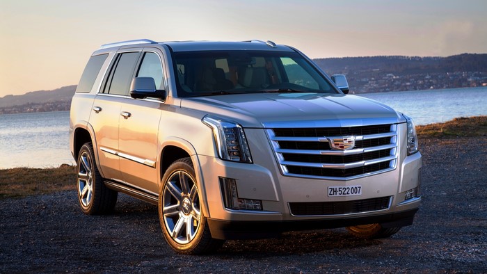 Silver 2015 Cadillac Escalade Front View