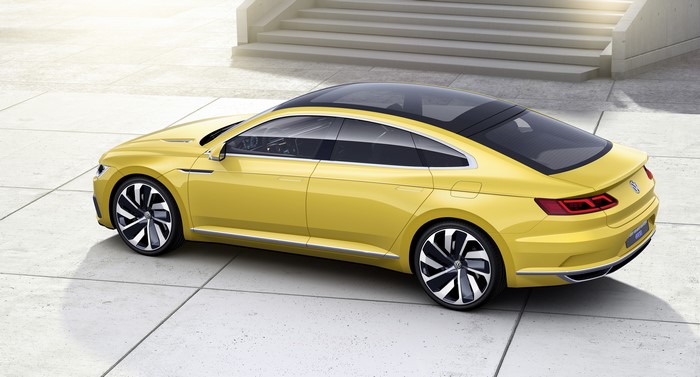 Yellow 2015 Volkswagen Sport Coupe Concept GTE