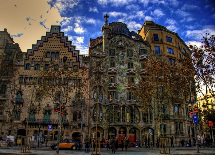 Casa Batlló by Antoni Gaudí in Barcelona, Spain