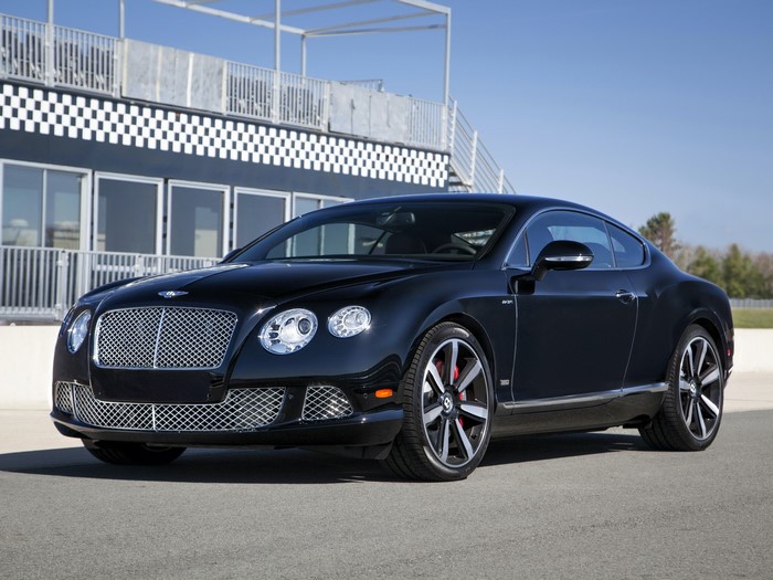 Black Bentley Continental GT Speed Le Mans Edition on a Racetrack