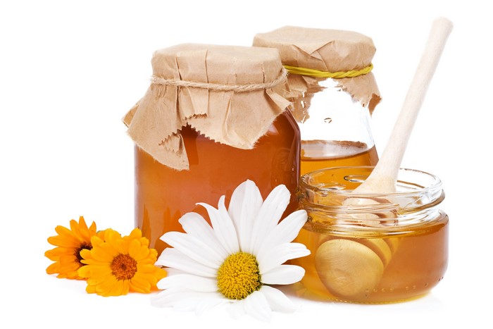 Honey Jars with Flowers