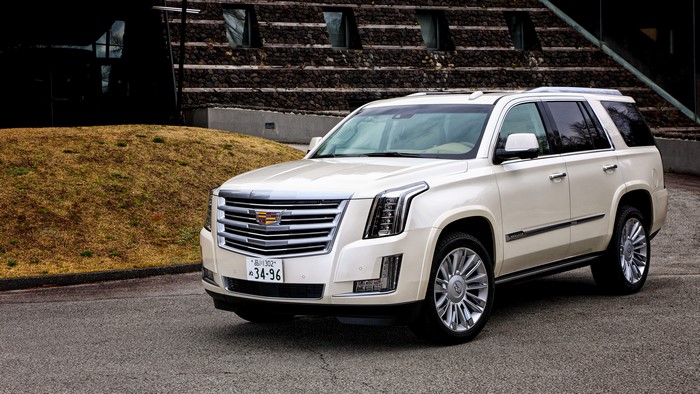 White 2015 Cadillac Escalade Platinum JP-spec