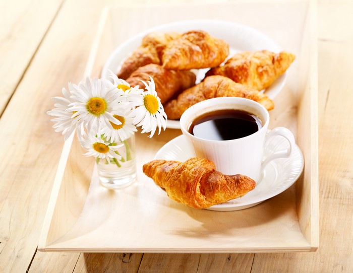 Croissants and Coffee with Camomiles