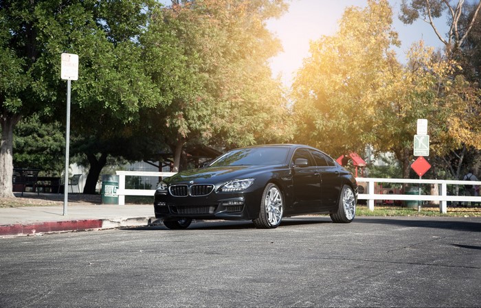 Black BMW 640i F13 with Vertini wheels