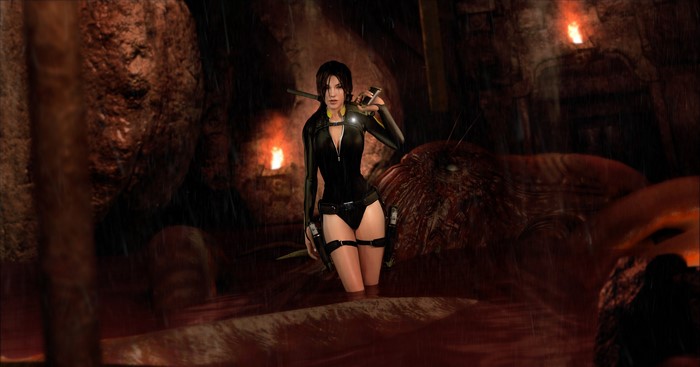 Lara Croft from Tomb Raider Underworld in swimwear