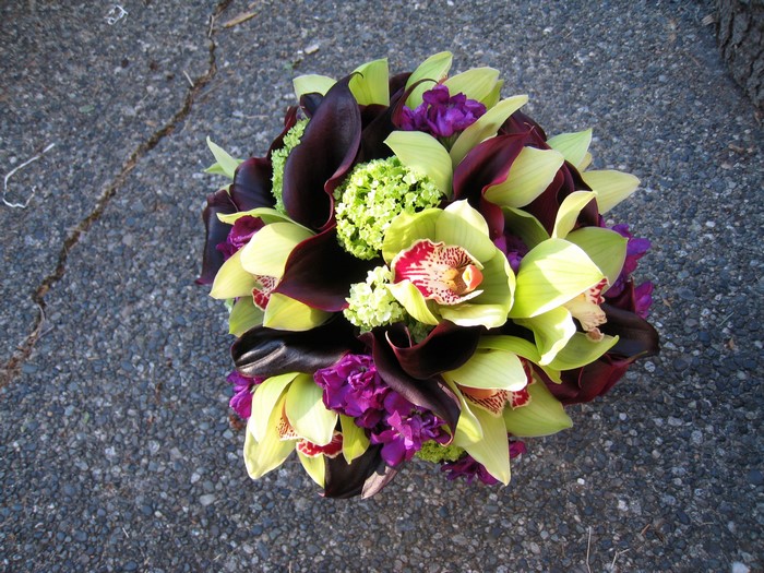 Bouquet of Calla Lilies and Orchids