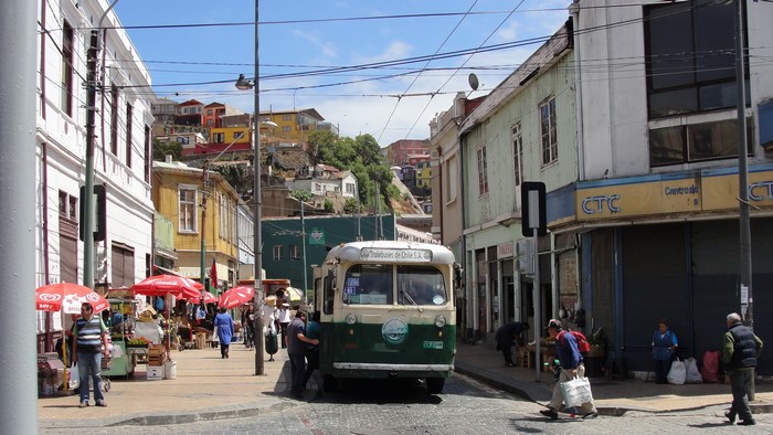 Trolleybus in Valparaiso, Chile