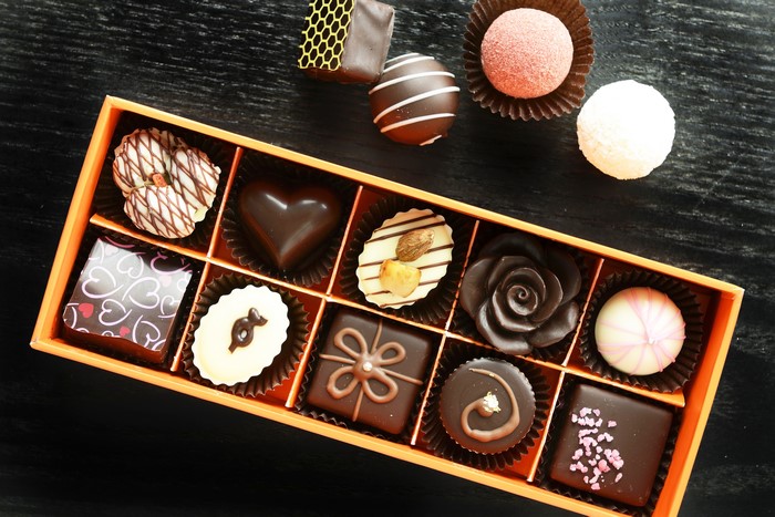 Assortment of Chocolates in a Box