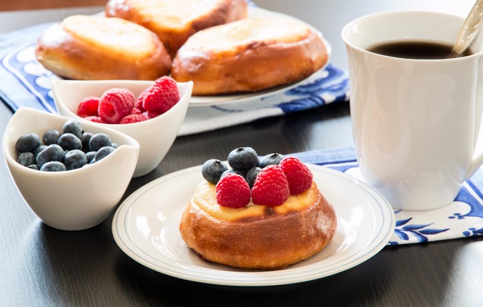 Pastry with Berries and Coffee