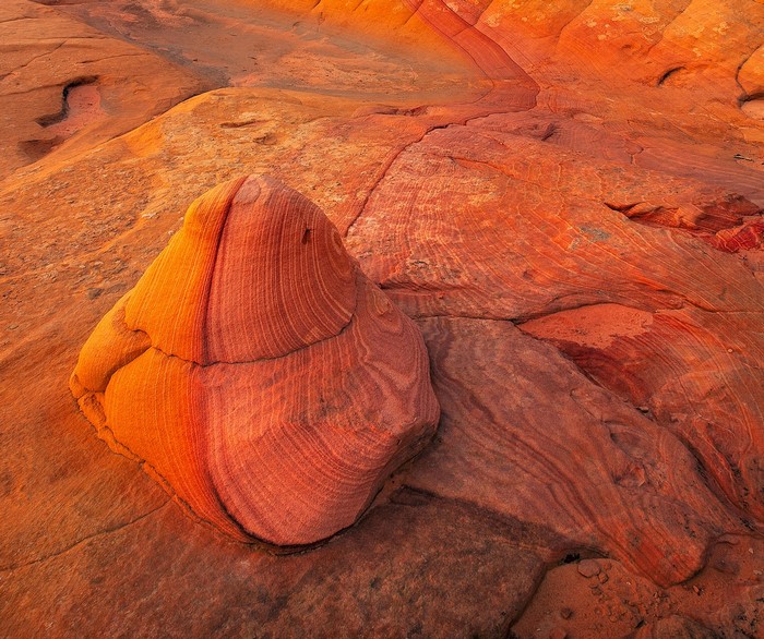Sandstone formations with swirling patterns