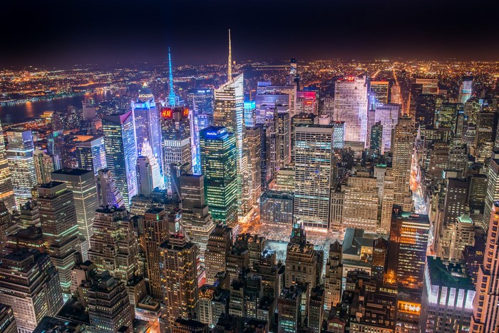 New York City Skyscrapers at Night
