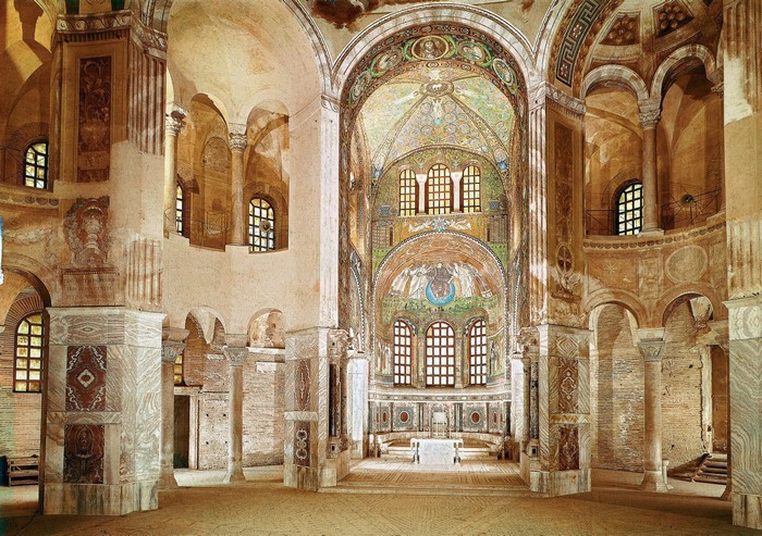 Interior of Basilica di San Vitale, Ravenna, Italy