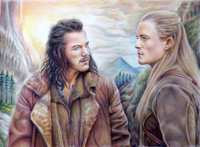 Bard the Bowman and Legolas from The Hobbit