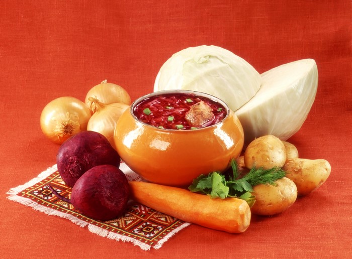 Borscht Soup with Vegetables
