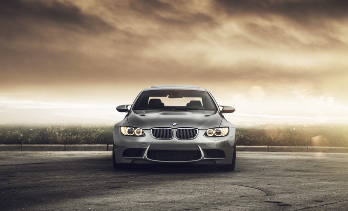 Grey BMW 335i Front View