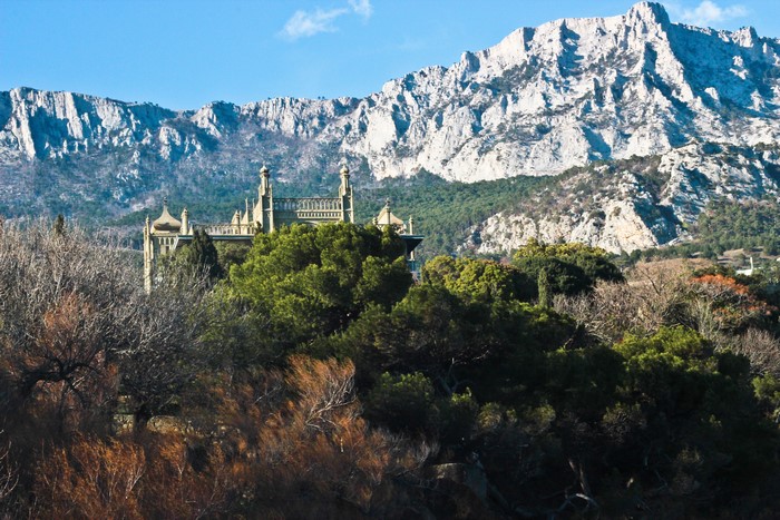 Castle in Crimea near Ai-Petri mountains