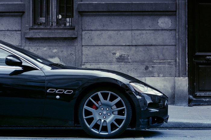 Black Maserati GranTurismo parked on a street