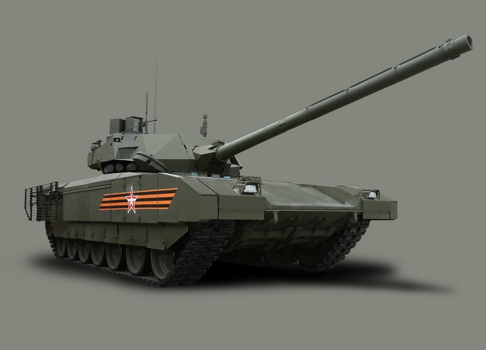 Russian T-14 Armata tank with Victory Day markings