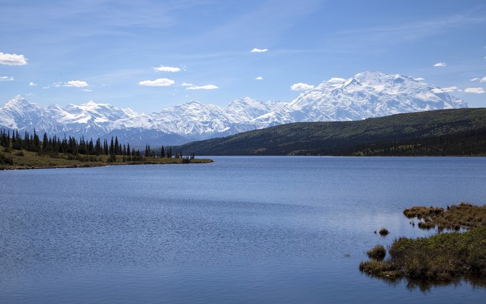 Wonder Lake with Denali National Park Mountains, Alaska