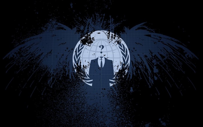 Anonymous Guy Fawkes Mask with Wings and Globe