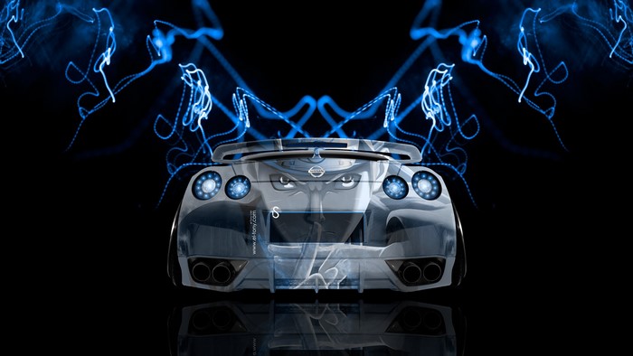 Nissan GTR R35 with Naruto inspired art