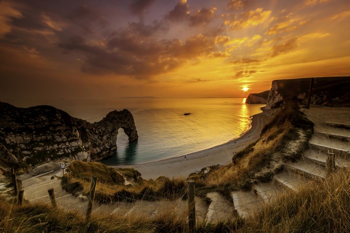 Durdle Door at Sunset