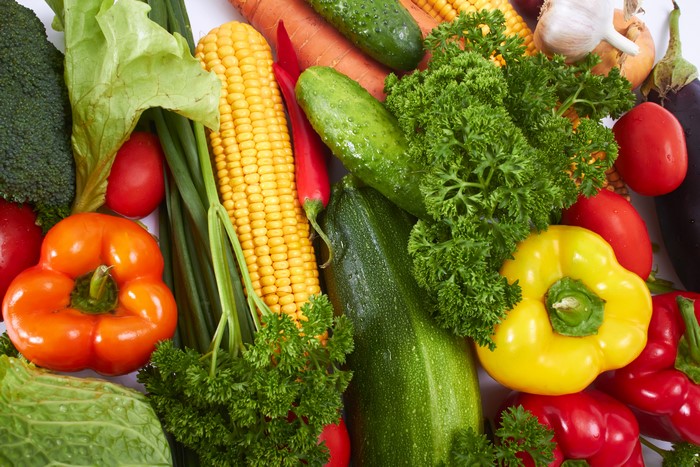 Vegetables: Corn, Bell Peppers, Cucumbers, Tomatoes, and more