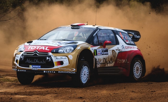 Citroen DS3 WRC Rally Car on Dirt Track