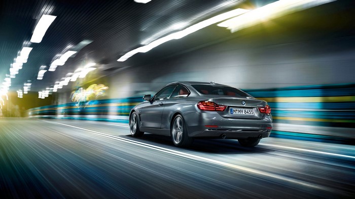 Grey BMW 4 Series Coupe in Tunnel