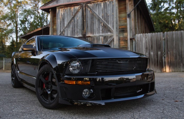 4K 2009 Roush Stage 3 Mustang Ford Black Front