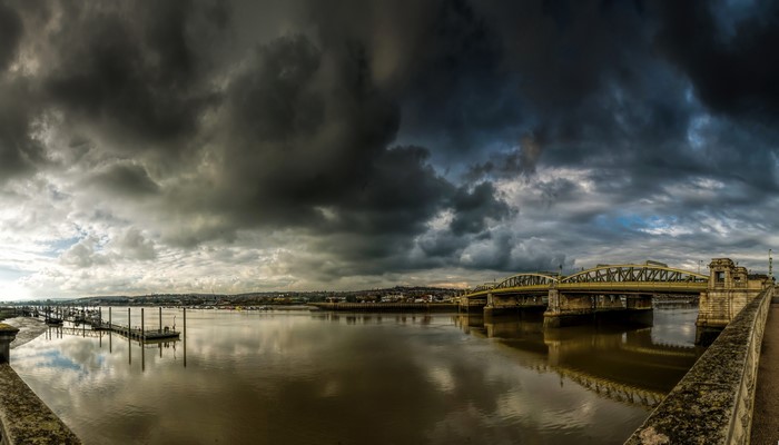 River Medway Rochester with Bridge and Marina
