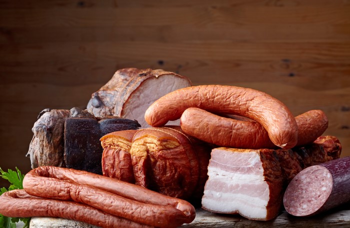 Assortment of Meat Products and Sausages